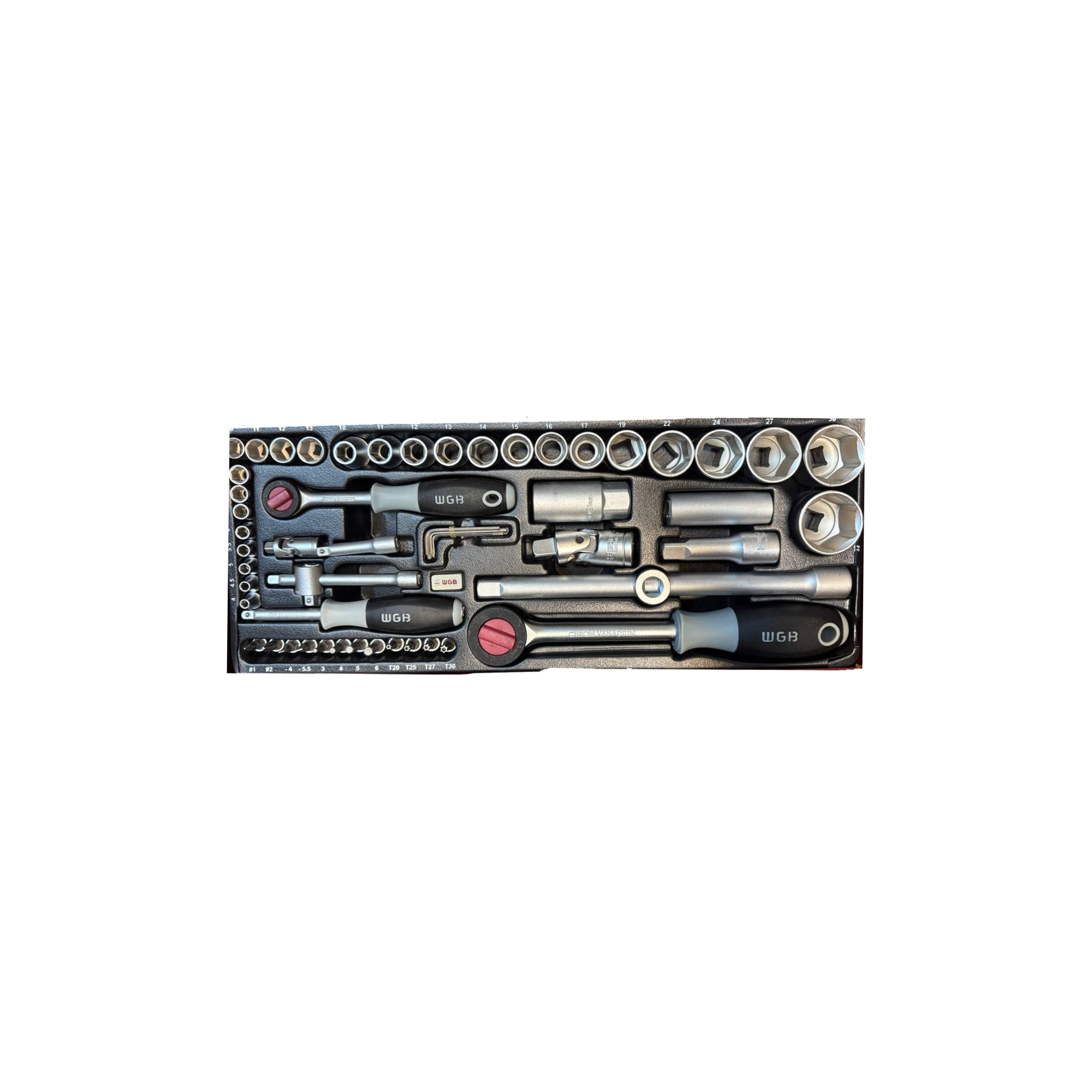 Wgb Header Box جعبه بکس 56 پارچه 1/2 و 1/4 برند WGB – بزرگترین فروشگاه آنلاین ابزار در ...
